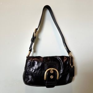 Coach purse - black patent leather